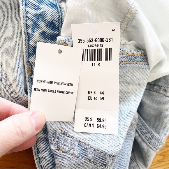 NEW Hollister Vintage Stretch CURVY ULTRA HIGH-RISE MOM JEANS Light Destroyed - Picture 8 of 11